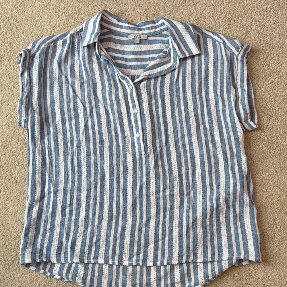 Rails Striped Polo Linen Tank Top